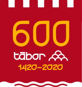 600 města Tábor - logo červené